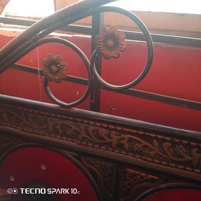 iron double bed and iron single bed