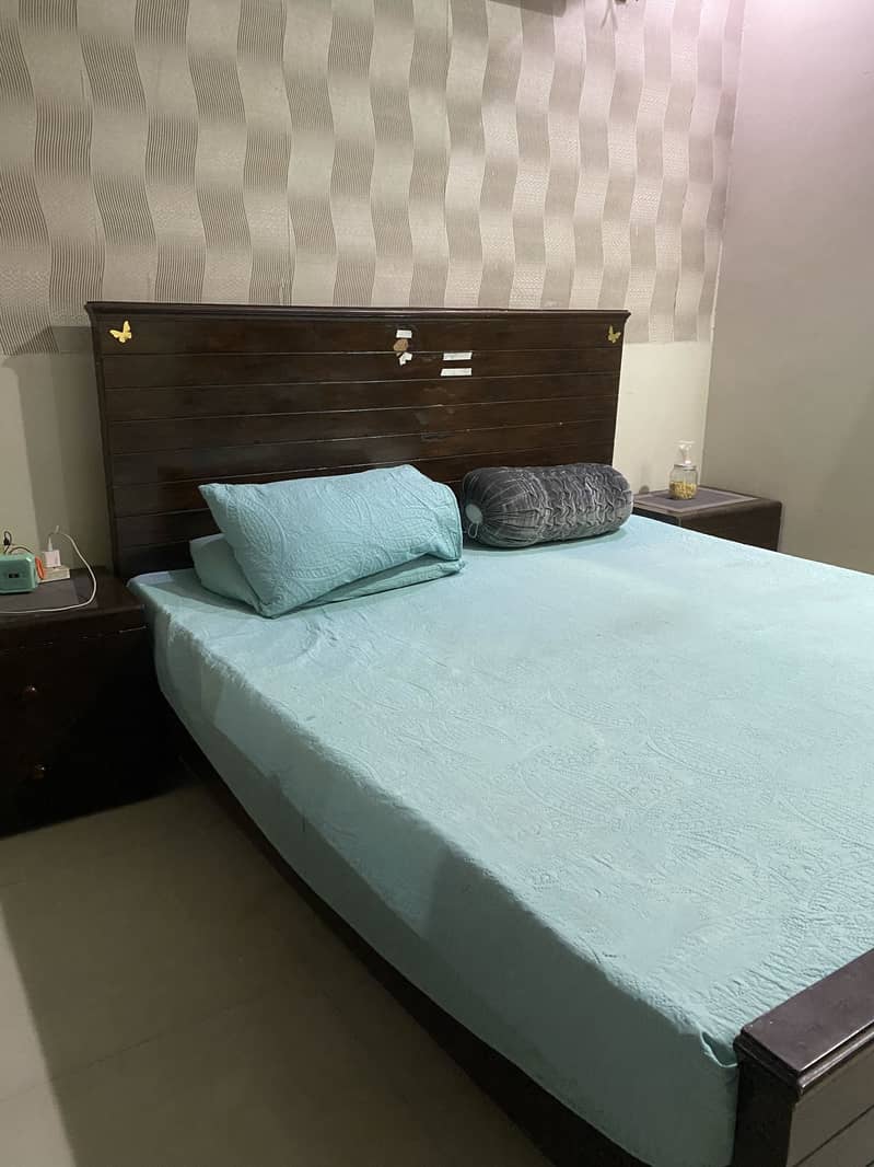 Bed and side table 0