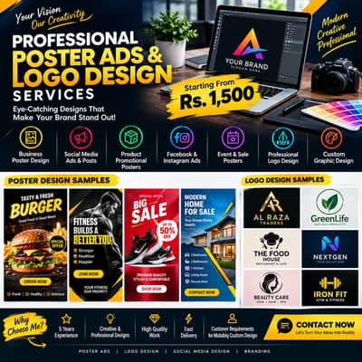 Professional Poster Ads and Logo Design Services