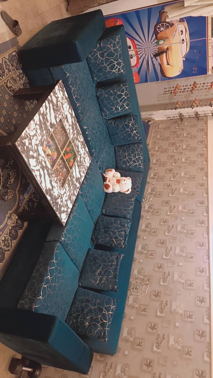 Sofa with. Center table 1