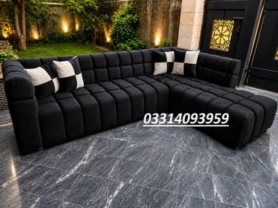 L shape sofa set / 6 seater sofa set / bubble sofa set / corner sofa