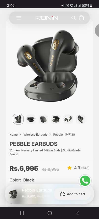 Ronin Pebble ANC ENC QUAD MIC Better Sound