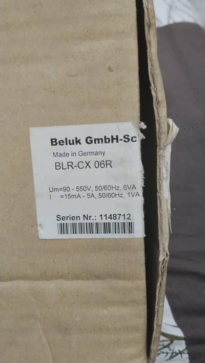 BELUK- Germany BLR-CX 06R Power Factor Regulator Brand New.