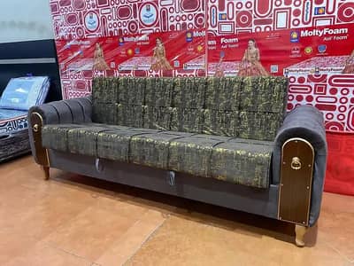 sofa cum bed/2 in 1 sofa/sofa bed/wooden sofa/3 seater Molty foam sofa