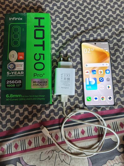 Infinix Hot 50 Pro Plus, 16/256, with box and original charger