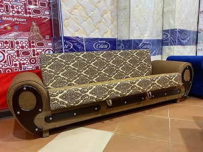 sofa cum bed/2 in 1 sofa/sofa bed/wooden sofa/3 seater Molty foam sofa