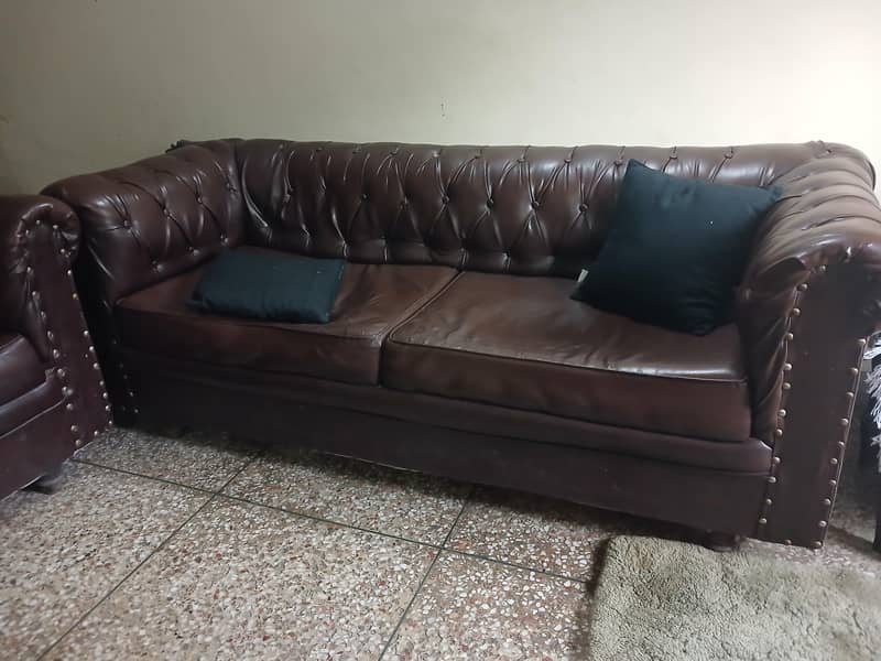 used leather sofa 0