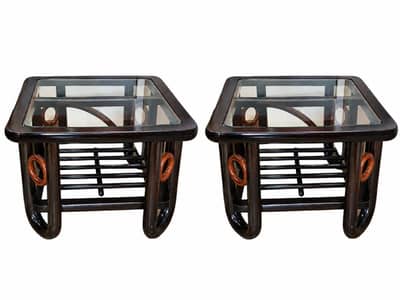 2 original wood tables