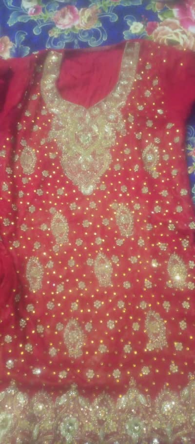 1 day use bridal lehnga hand made condition 10/10