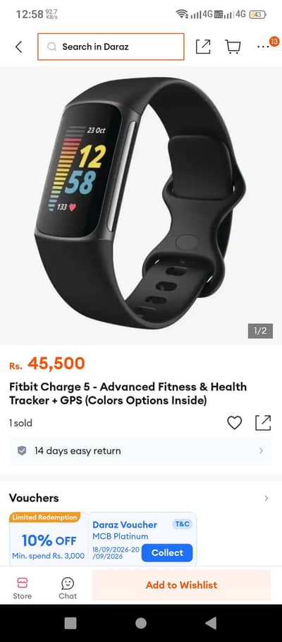 Fitbit charge 5 smart tracker