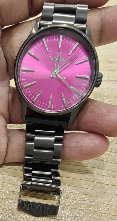 Nixon Sentry 38 SS - Unique Pink Dial (Authentic)