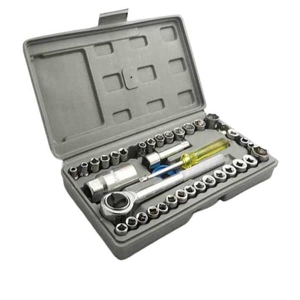 SP Dealz AIWA-34 40-Piece Socket Wrench Set with Case for Automotive and Home Use