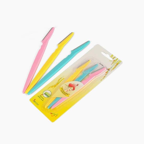 Tinkle 3-Piece Dermaplaning Tool Set for Women: Facial Razor, Eyebrow Trimmer, and Protective Cover