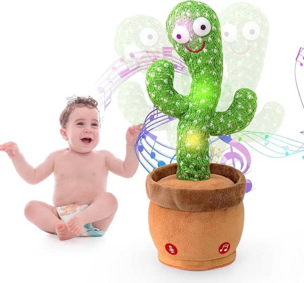 SP Dealz Singing & Dancing Cactus Plush Toy – Interactive Electronic Shaking Cactus Toy for Kids, Funny Talking Dancing Toy, Educational Activity & Birthday Gift for Children