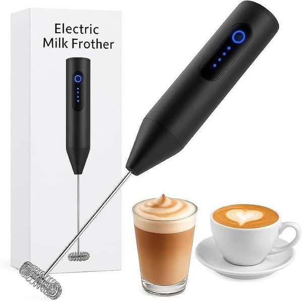 SP Dealz USB Rechargeable Electric Milk Frother – Handheld Coffee Whisk for Latte, Cappuccino, Hot Chocolate and More