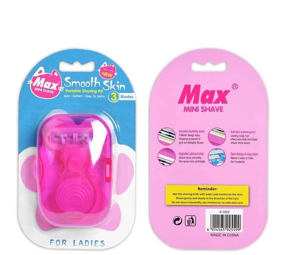 SP Dealz Max Extra Smooth Travel Razor Kit for Women – Mini Handle, Refills, and Case