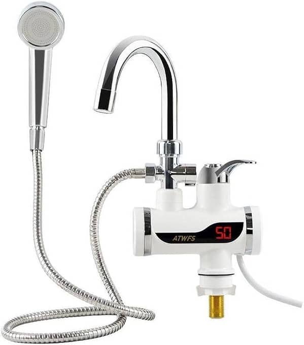 SP Dealz Instant Electric Water Heater Tap with Digital Temperature Display – Geyser Hot Water Tap with Shower Head for Kitchen and Bathroom