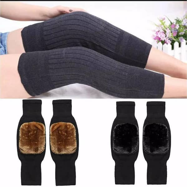 SP Dealz Winter Knee Warmers – Thick Wool and Velvet Thermal Knee Pads for Men & Women, Wind and Cold Protection, Reusable Leg Warmers