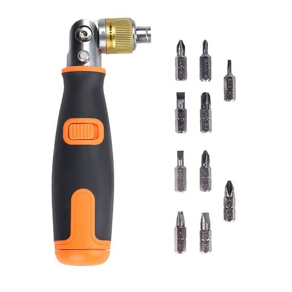 SP Dealz 10-in-1 Multifunction Ratchet Screwdriver Set with 180° Adjustable Head