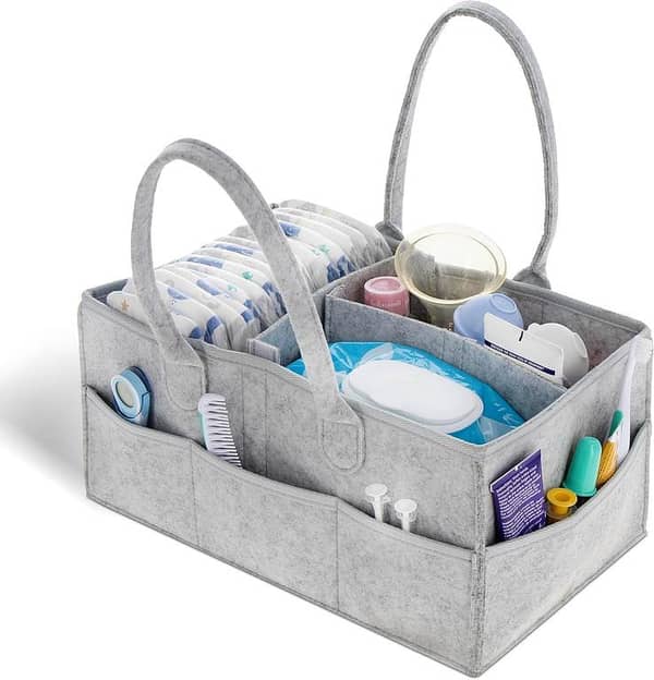 SP Dealz Portable Baby Diaper Caddy Organizer Bag with Multi-Compartment Storage