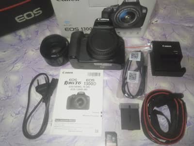 CANON DSLR 1300D 50mm lens + all accessories