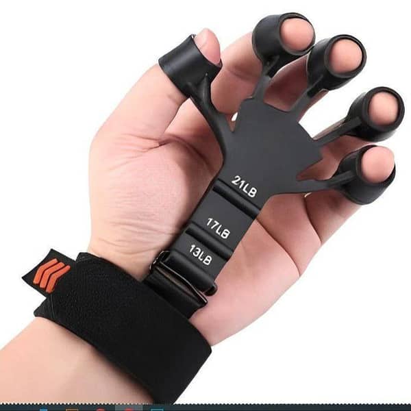 SP Dealz Finger Gripper Exerciser – 3-Level Adjustable Silicone Hand Strengthener with Finger Stretcher and Wrist Support