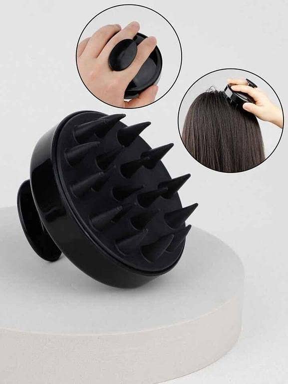 SP Dealz Silicone Scalp Massager Brush – Silicone Scalp Scrubber for Shampoo, Dandruff Removal, and Relaxing Head Massage