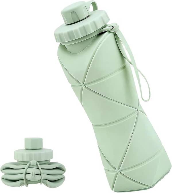 SP Dealz Silicone Folding Water Bottle | Collapsible & Foldable Portable Drinking Bottle for Travel, Gym & Outdoor Use 600ML