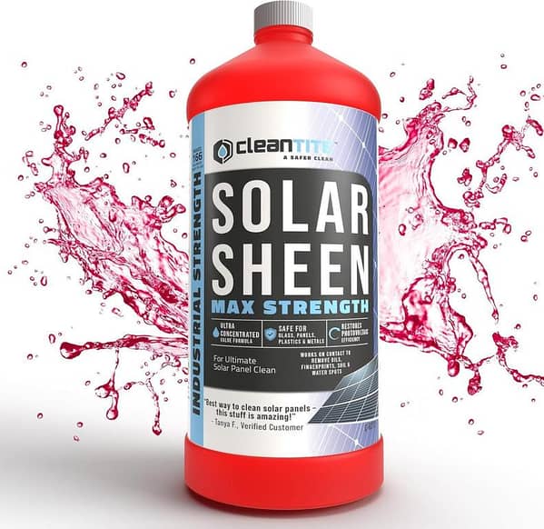 SP Dealz 32oz Solar Panel Cleaning Solution – Solar Panel Cleaner & Shine Formula for Dust, Dirt & Grime Removal, Solar Module Maintenance & Cleaning