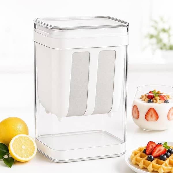 SP Dealz 1100ml Greek Yogurt Strainer with Fine Mesh Filter & Lid - Reusable Homemade Greek Yogurt Maker & Cheese  Drainer