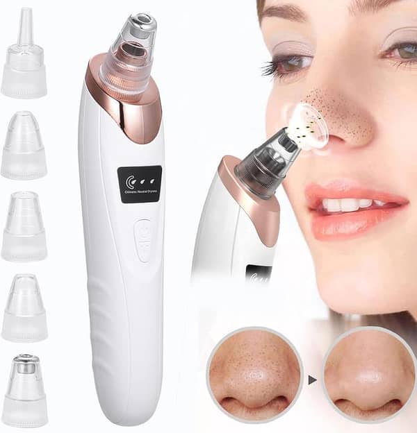 SP Dealz Blackhead Remover – Electric Pore Vacuum Facial Cleaner with 5 Suction Levels, Blackhead & Whitehead Remover for Deep Pore Cleaning, Skin Care & Facial Cleansing
