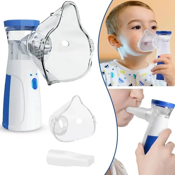 SP Dealz Portable Mesh Nebulizer Machine – Rechargeable Handheld Nebuliser for Adults & Kids with Mask, Compact Wireless Inhaler for Home, Travel & Respiratory Care