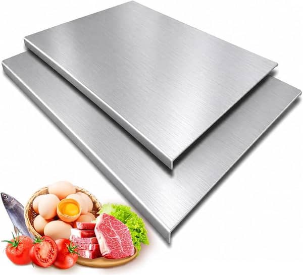 SP Dealz Stainless Steel Cutting Board | Durable Metal Chopping Board for Kitchen | Food Cutting & Preparation Board (38 x 30) & (48 x 40)