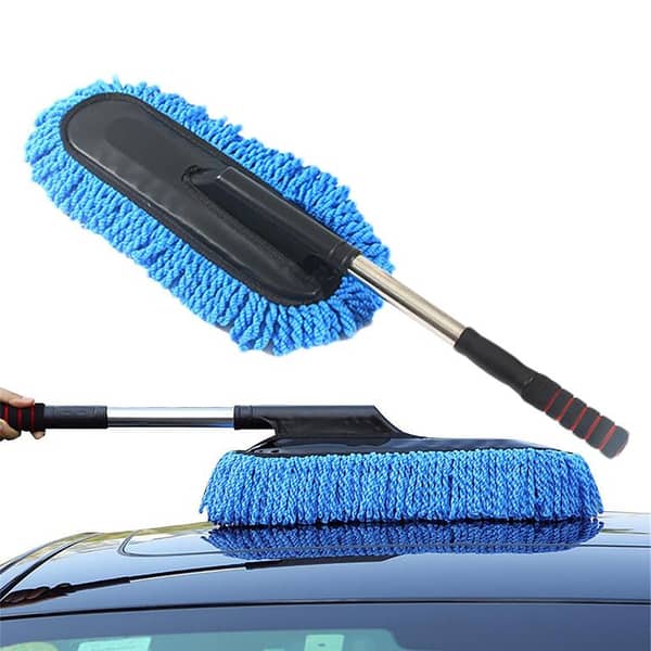 SP Dealz Long Handle Microfiber Dust Mop – Retractable Soft Cleaning Brush for Floor, Ceiling, Walls & Furniture, Spider Web & Dust Collector for Bathroom, Kitchen, Office & Home