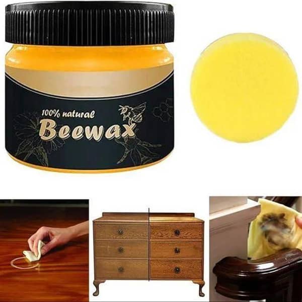 SP Dealz Beeswax Furniture Polish – Wood Wax Restorer & Waterproof Polish for Wooden Furniture, Cabinets, Tables & Doors, Multipurpose Wood Care Cleaner for All Colors