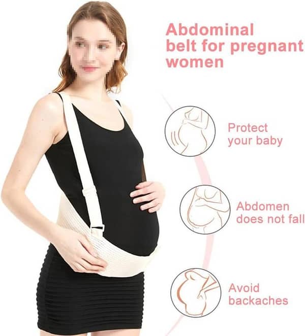 SP Dealz Pregnancy Maternity Belt – Breathable Abdominal Support Belly Band with Back Support, Adjustable Pregnancy Support Belt for Pregnant Women