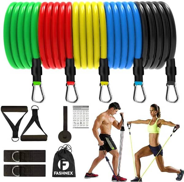 SP Dealz 11 in 1 Resistance Bands – Adjustable Exercise Set for Full-Body Home Workouts