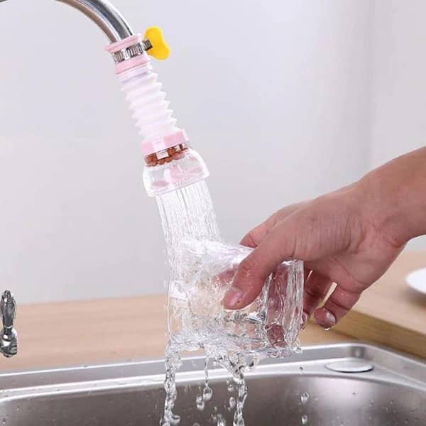 [High-Quality] Fan Faucet Shower for Kitchen Sink, 360° Adjustable with Clip (Random Color) – 1 Pack