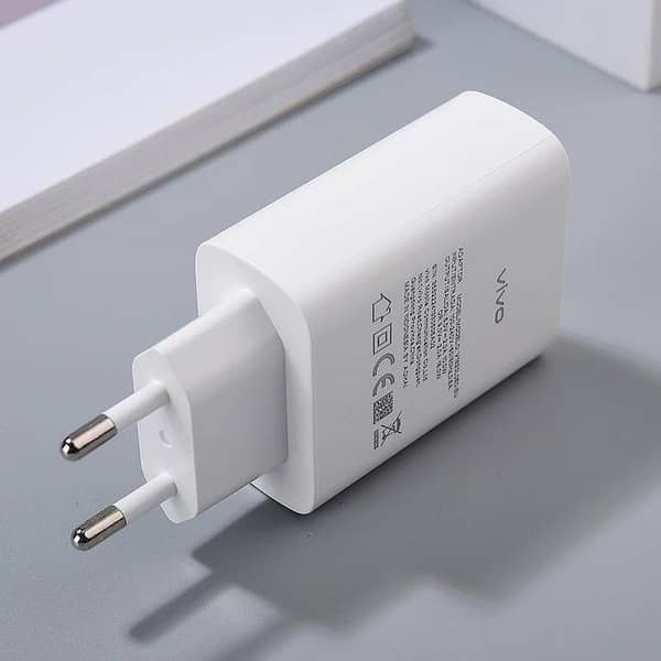 Vivo 18W Fast Charger with USB Wall Adapter (Type-C or Micro USB Lead) | Quick Charge 3.0 Dual Engine