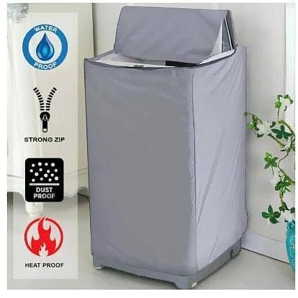 Premium Quality Washing Machine Cover for 9-15 Kg Machines | Waterproof, Dustproof, Sunscreen Protector with Zipper
