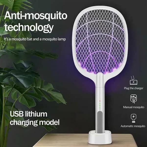 Rechargeable Mosquito Killer Racket – Electric Mosquito Bat with USB Charging and LED Light