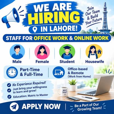 we are hiring for lahore