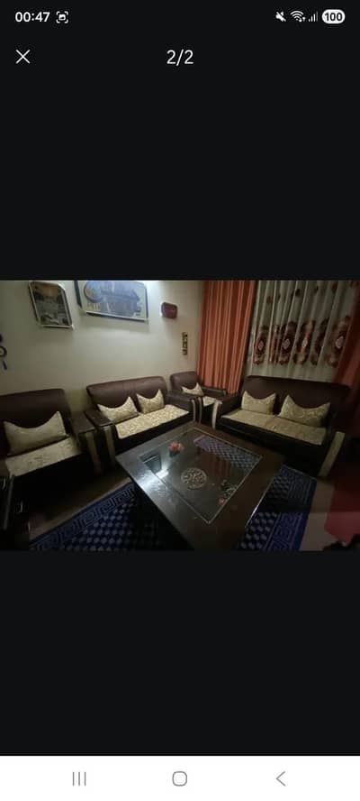 6 seater sofa set with table