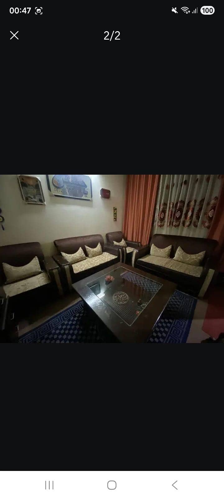 6 seater sofa set with table 0
