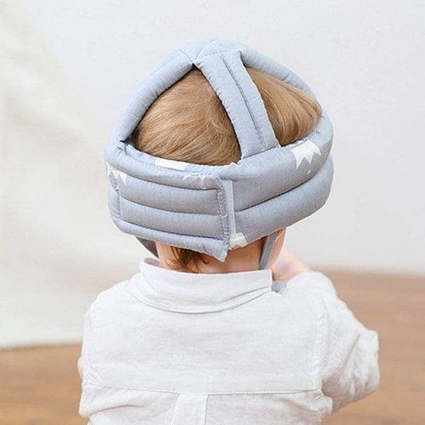 Lightweight Infant Safety Helmet with Soft Cotton Exterior, Sponge Padding, and Adjustable Chin Strap