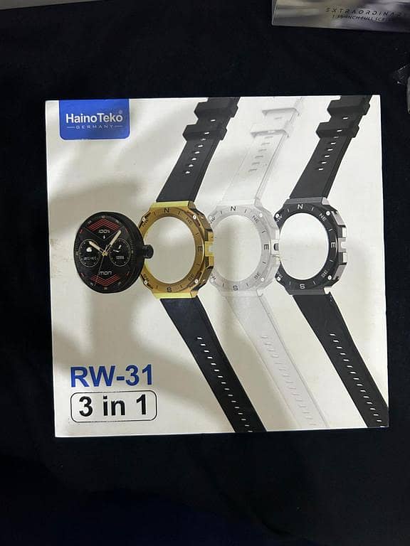Hainoteko RW31 3-in-1 Smart Watch with 3 Metal Bezels and 2 Straps