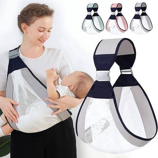 Breathable Infant Carrier Wrap for Newborns & Infants | Hip-Healthy Sling with Front & Hip Carry | Moisture-Wicking Fabric | Net Option Available