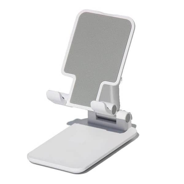 Foldable Adjustable Mobile Phone Stand – Desktop Tablet Holder with Anti-Slip Base and Height Adjustment