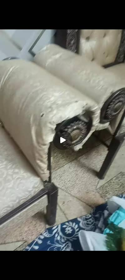 3+1+1 heavy stron iron sofa
