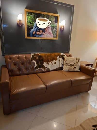 leather Sofa Set, 7 Seater